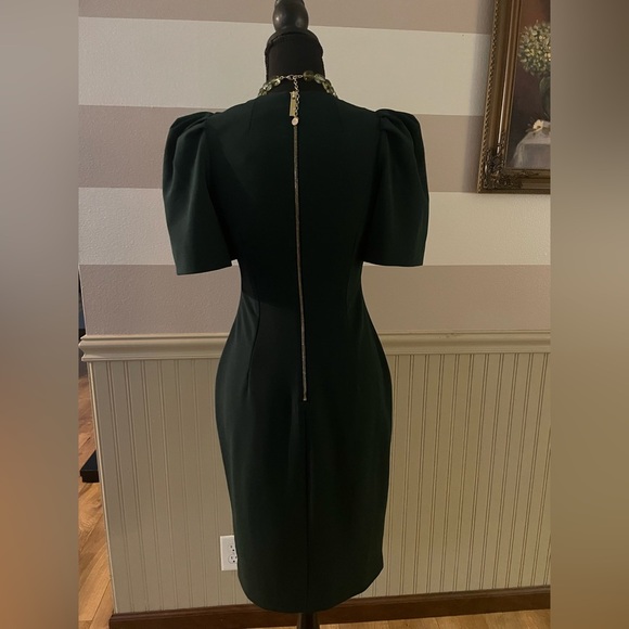 Calvin Klein Green Puff Sleeve Sheath Dress - Picture 8 of 8